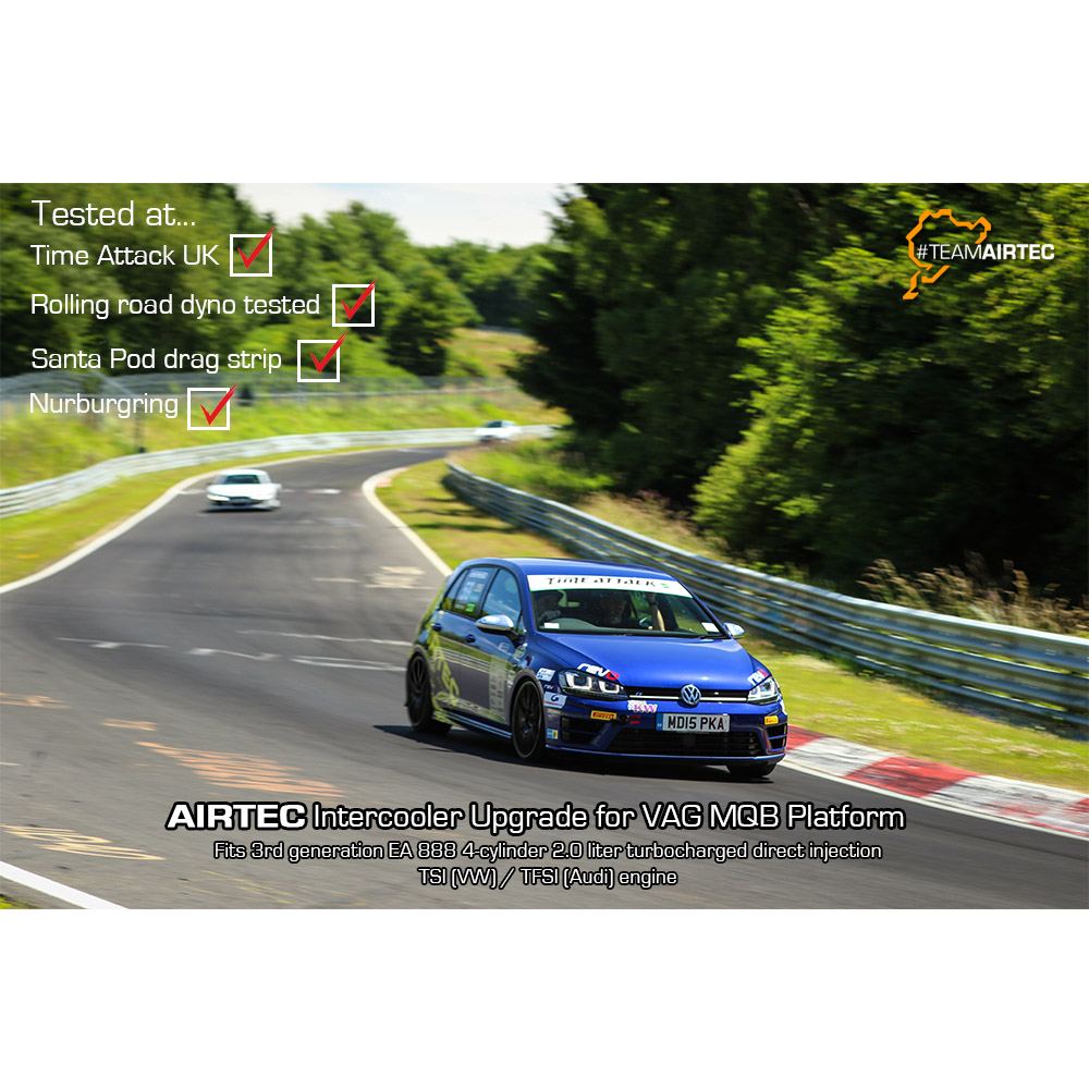 AIRTEC INTERCOOLER UPGRADE FOR VW GOLF 7R, SEAT LEON CUPRA AND AUDI S3 8V