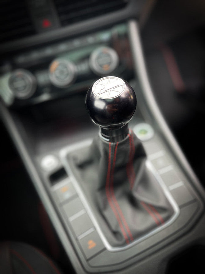 RacingLine Performance Billet Aluminium 'Manual' Gear Knob - Black - MQB / MQB Evo