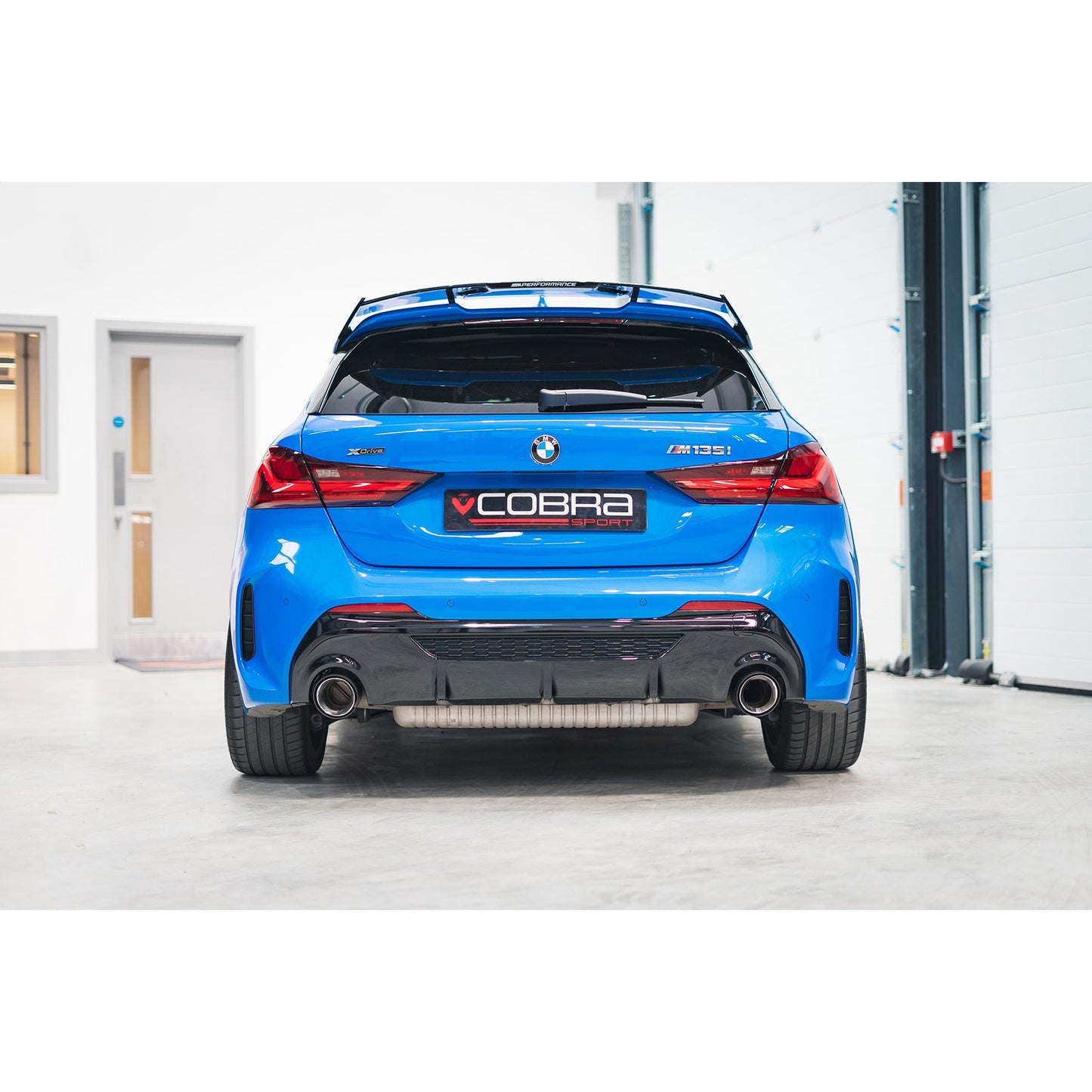 BMW M135i xDrive (F40) OEM Style M Performance Tips - Carbon Fibre Larger 4" Slip-on Replacement Tailpipes